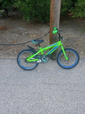 Παιδικό ποδήλατο Alpina πράσινο σε άριστη κατάσταση με φωτάκια