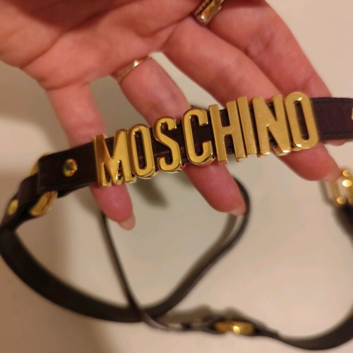 Moschino women's leather belt 95cm like new brown