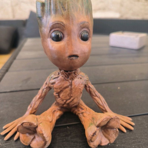 Groot figure like new, 3D printed and hand painted