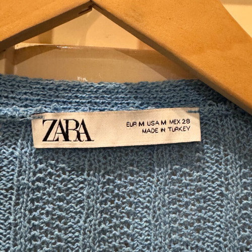 Zara knitted cardigan like new, blue, size M