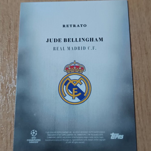 Jude Bellingham Topps Simplicidad Retrato Real Madrid C.F. card