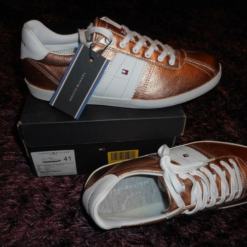 Tommy Hilfiger sneakers new, size 41, rose gold textile and leather