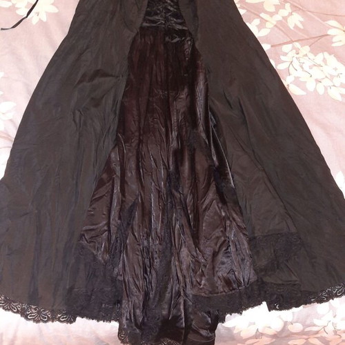 Long retro skirt used, total black, Ysatis