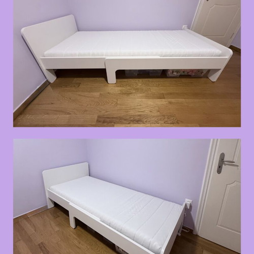 IKEA Slakt Extendable Bed with Asvang Foam Mattress like new