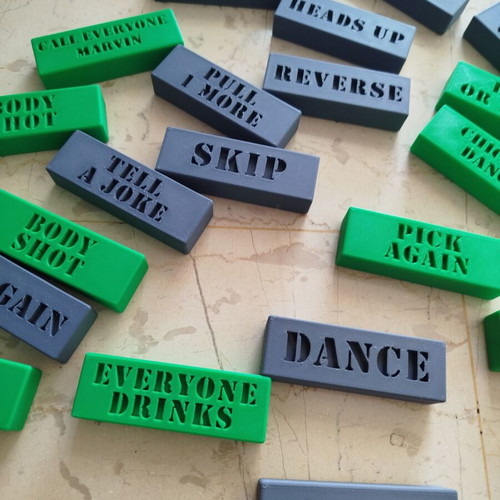 3D Printed Toy Blocks Like New With Messages