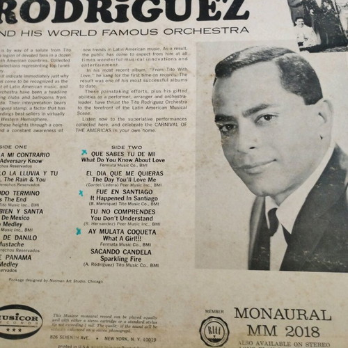 Tito Rodriguez Carnival Of The Americas LP used, Latin