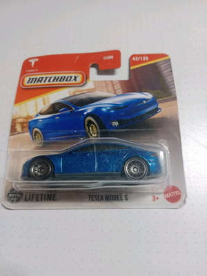 Matchbox Tesla Model S figure new in original packaging