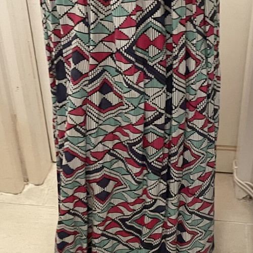 Maxi skirt with side zipper and lace, cotton, size L