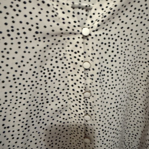 Zara polka dot shirt, black and white, XS