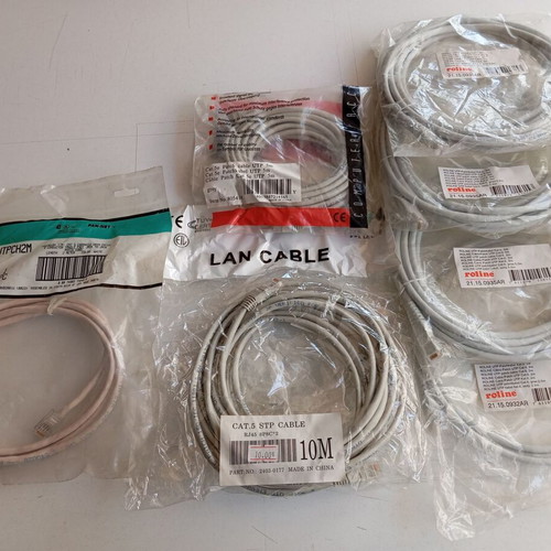 Καλώδια δικτύου UTP Cat 6+5 καινούργια, σετ 7 τεμαχίων