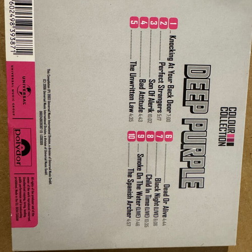 Deep Purple Colour Collection CD pink disc like new