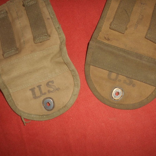 Cannabis waist pouches U.S. Army 1944 used, set of 2