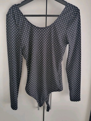 Polka Dot Bodysuit with Back Bow Open Back like new, Pink Woman