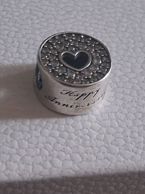 Pandora Happy Anniversary charm with zircon stones