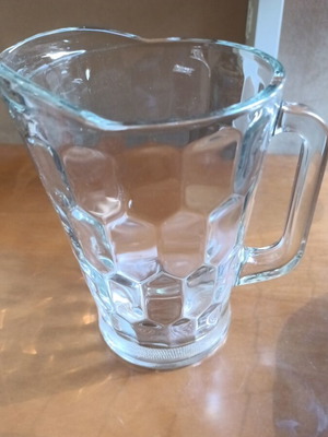 Crystal pitcher like new, heavy, 20cm height