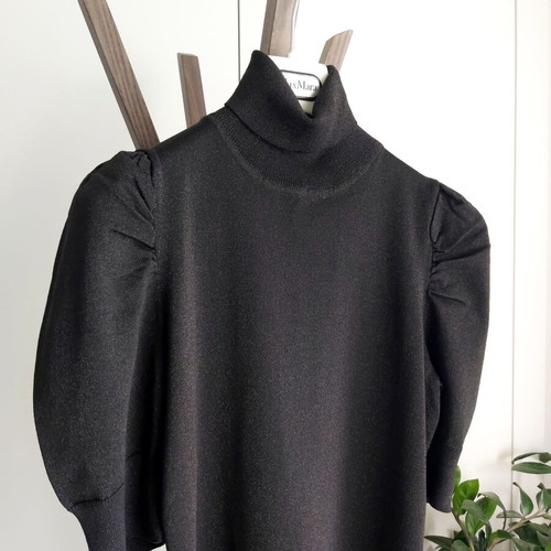 Access knit lurex dress black like new size L
