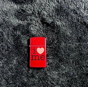 Αναπτηρας Ζιππο 2007 αυθεντικος I Love Me χρωμα Candy Apple Red με το κουτι του