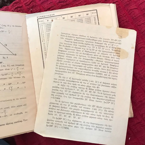 Trigonometry used, 1956 edition for Gymnasium Grade H