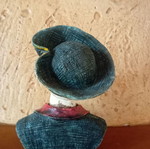 Decorative pirate skull like new, height 13 cm