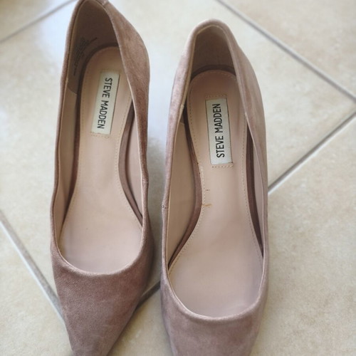 Steve Madden suede heels used, size 37.5