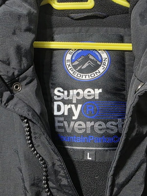 Superdry jacket black like new, size L