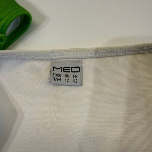 Med bikini slip used, green with white gift