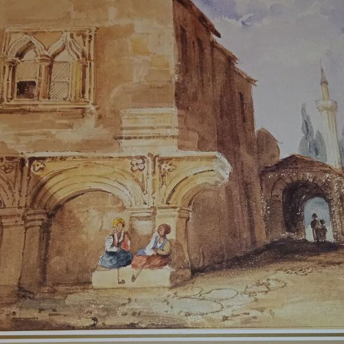 Athens watercolors used, 6 orientalist artworks