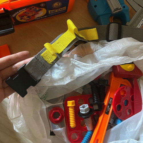 Children's tool kit used, large case with compressor and accessories