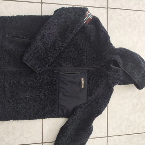 Napapijri fleece jacket new, size XXL fitting XL, black