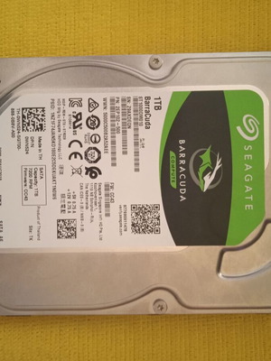Seagate Barracuda 1TB HDD used, 3.5" SATA III 7200rpm with 64MB Cache