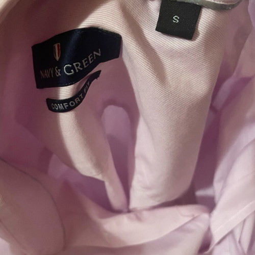 Navy and Green men's shirt Small pink like new, comfort fit