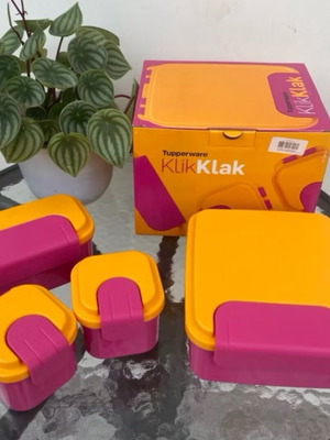 Σετ 4 δοχεία Tupperware κλικ - κλακ καινούργια, αεροστεγή