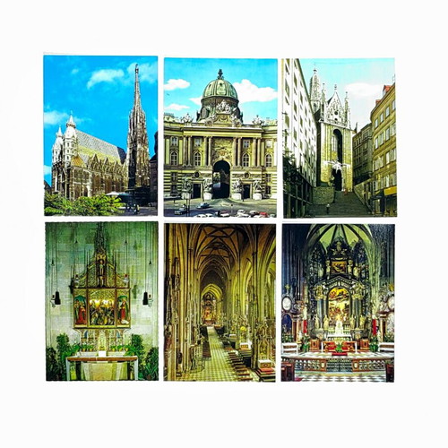 Vintage Vienna Postcards set of 6 mint condition