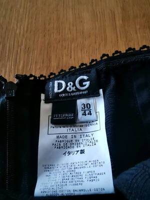 Φούστα Dolce & Gabbana μαύρη pencil medium μεταχειρισμένη