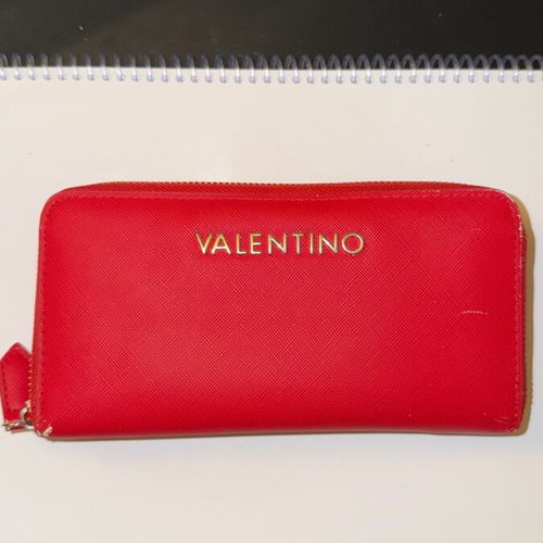 Valentino wallet used, red