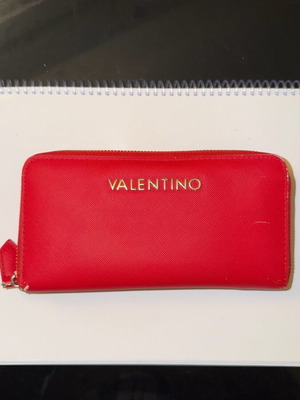 Valentino wallet used, red