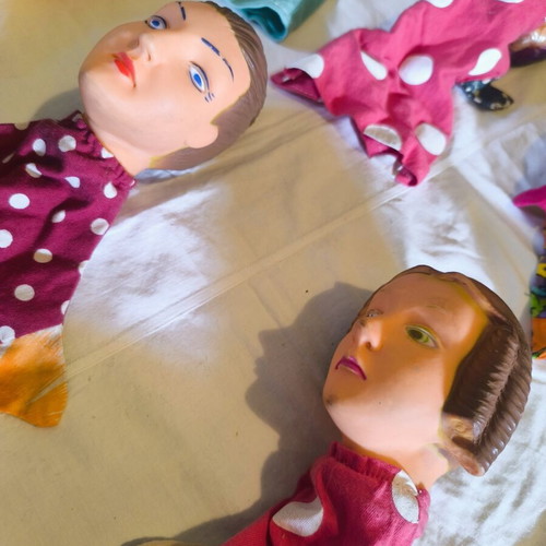 Vintage hand puppets pack of 8, like new