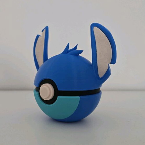 Stitch Pokéball 3D printed figure