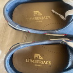 Lumberjack men's leather boat shoes like new, blue, size 42