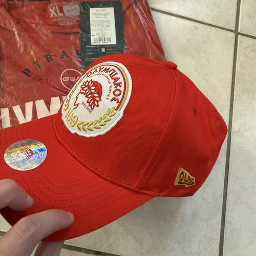Olympiacos BC Tech GSA XL Training Shirt and 100 Years Collectible Cap new authentic