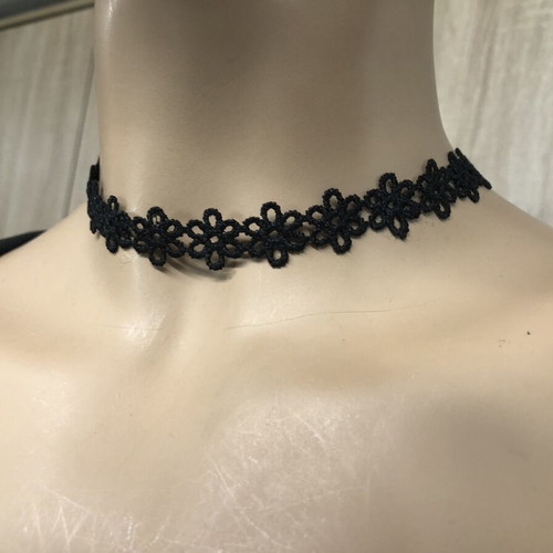 Black choker necklace