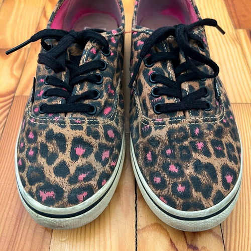 Vans Authentic Leopard Lo Pro shoes used, size 38, brown multicolor