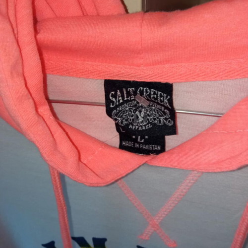 Unisex Surfing Style long-sleeve shirt pink white like new No L,M