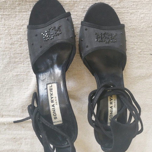 Sonia Rykiel sandals like new, black, 10 cm heel, size 36