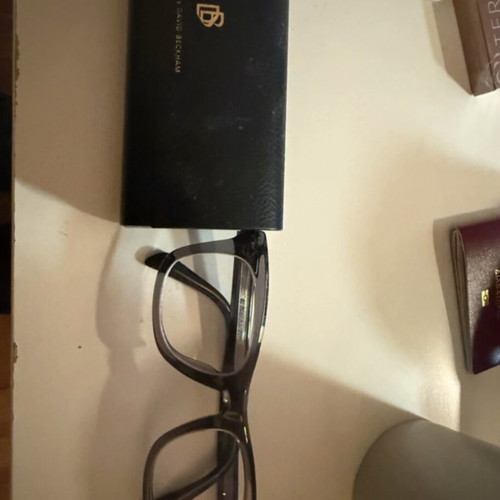David Beckham eyeglass frame used, black