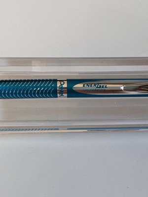 Energel Pen Pentel BL407 retractable metallic sky blue barrel