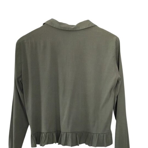 Zara shirt size S like new with ruffles khaki