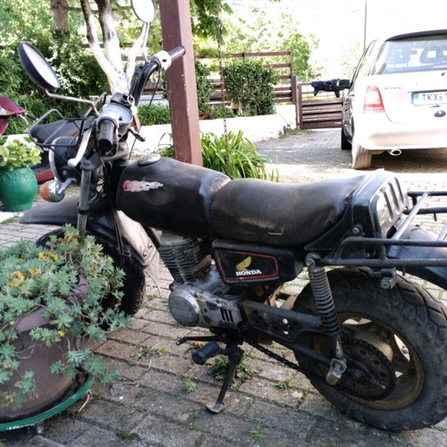 Honda CY 50 used, rare and collectible black motorcycle