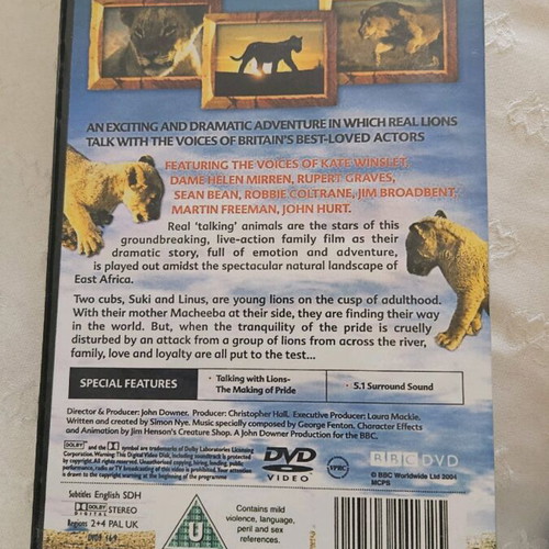 Pride DVD σαν καινούργιο, ντοκιμαντέρ με λιοντάρια
