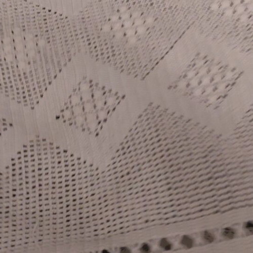 Handmade white double crochet blanket new